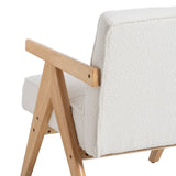 Armchair White Natural 57 X 50 X 77 CM-2