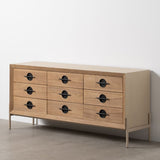 Sideboard AIKO Cream Natural Iron MDF Wood 148 x 38 x 66 cm-8