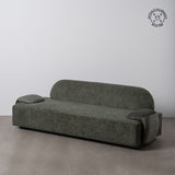 Sofa Green Wood Foam 222 x 92 x 70 cm-9