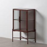 Display Cabinet With Double Glass Doors Tile Crystal Iron 70 x 36 x 143 cm-6