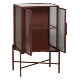 Display Cabinet With Double Glass Doors Tile Crystal Iron 70 x 36 x 143 cm-5