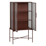 Display Cabinet With Double Glass Doors Tile Crystal Iron 52 x 33 x 90 cm-8