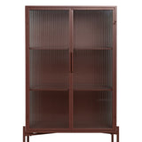 Display Cabinet With Double Glass Doors Tile Crystal Iron 52 x 33 x 90 cm-6