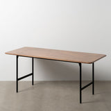 Dining Table LAGOM Black Natural Iron Rubber wood 180 x 80 x 76 cm-7