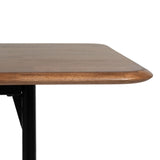 Dining Table LAGOM Black Natural Iron Rubber wood 180 x 80 x 76 cm-4