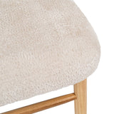 Armchair Cream Natural Rubber wood Foam Fabric 62 x 70 x 72 cm-2