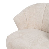 Armchair Cream Natural Rubber wood Foam Fabric 71 x 75 x 76 cm-5