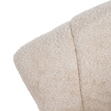 Armchair Cream Natural Rubber wood Foam Fabric 71 x 75 x 76 cm-3