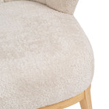 Armchair Cream Natural Rubber wood Foam Fabric 71 x 75 x 76 cm-2
