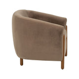 Armchair Natural Taupe Rubber wood Foam Fabric 87 x 80 x 81 cm-8