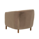 Armchair Natural Taupe Rubber wood Foam Fabric 87 x 80 x 81 cm-7