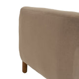 Armchair Natural Taupe Rubber wood Foam Fabric 87 x 80 x 81 cm-2