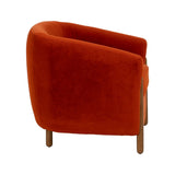 Armchair Red Natural Rubber wood Foam Fabric 82 x 77 x 74 cm-8