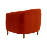 Armchair Red Natural Rubber wood Foam Fabric 82 x 77 x 74 cm-7