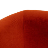 Armchair Red Natural Rubber wood Foam Fabric 82 x 77 x 74 cm-4