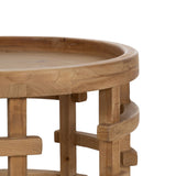 Side table Natural Fir wood 40 x 40 x 46 cm-4