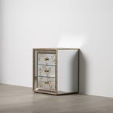 Nightstand CHLOE Golden Mirror Crystal MDF Wood 49 x 40 x 60 cm-8