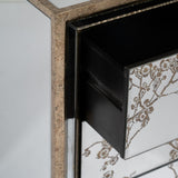 Nightstand CHLOE Golden Mirror Crystal MDF Wood 49 x 40 x 60 cm-5