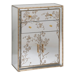 Sideboard CHLOE Golden Mirror Crystal MDF Wood 80 x 40 x 108 cm-0