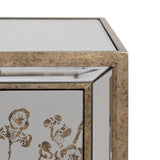 Sideboard CHLOE Golden Mirror Crystal MDF Wood 80 x 40 x 108 cm-2