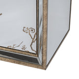 Sideboard CHLOE Golden Mirror Crystal MDF Wood 80 x 40 x 108 cm-1