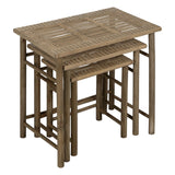 Side table Natural Bamboo 57 x 38 x 55 cm 45 x 32 x 47 cm 34 x 26 x 40 cm 3 Pieces (3 Units)-8