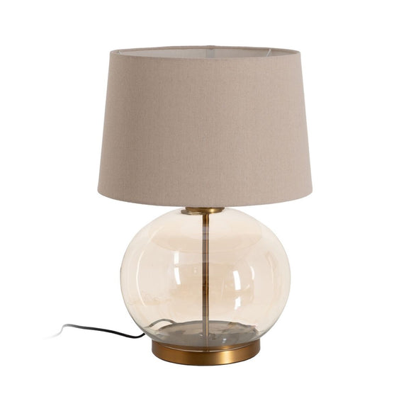 Desk lamp Golden Linen Metal Crystal 60 W 220-240 V 40,5 x 40,5 x 57 cm-0