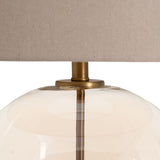 Desk lamp Golden Linen Metal Crystal 60 W 220-240 V 40,5 x 40,5 x 57 cm-3