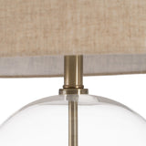 Desk lamp Golden Linen Metal Crystal 60 W 220-240 V 43 x 43 x 73 cm-5