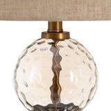 Desk lamp Golden Linen Metal Crystal 60 W 220-240 V 40,5 x 40,5 x 69 cm-5