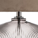 Desk lamp Beige Polyester Metal Crystal 60 W 220-240 V 43 x 43 x 66 cm-6