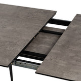 Expandable table Black Grey Iron 120 x 80 x 75 cm-1