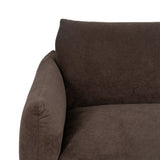 3-Seater Sofa Brown Wood 210 x 89 x 86 cm-6