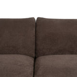 3-Seater Sofa Brown Wood 210 x 89 x 86 cm-4