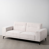 3-Seater Sofa Cream Wood 220 x 87 x 85 cm-9