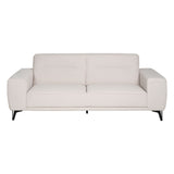 3-Seater Sofa Cream Wood 220 x 87 x 85 cm-8