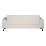 3-Seater Sofa Cream Wood 220 x 87 x 85 cm-7