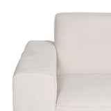 3-Seater Sofa Cream Wood 220 x 87 x 85 cm-5