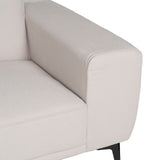 3-Seater Sofa Cream Wood 220 x 87 x 85 cm-3