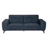 3-Seater Sofa Blue Wood 220 x 87 x 85 cm-8