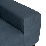 3-Seater Sofa Blue Wood 220 x 87 x 85 cm-3