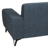 3-Seater Sofa Blue Wood 220 x 87 x 85 cm-1