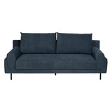 3-Seater Sofa Blue Wood 216 x 86 x 90 cm-8