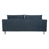 3-Seater Sofa Blue Wood 216 x 86 x 90 cm-7