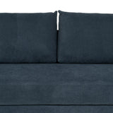 3-Seater Sofa Blue Wood 216 x 86 x 90 cm-4