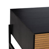 Centre Table ORLEANS Black Natural Iron MDF Wood 124 x 60 x 43,5 cm-7