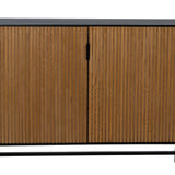 Sideboard ORLEANS Black Natural Iron MDF Wood 204 x 40 x 81,5 cm-6