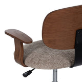 Office Chair Brown Black Beige 60 x 60 x 89 cm-1