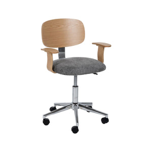 Office Chair Grey Natural 60 x 60 x 89 cm-0