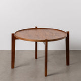 Centre Table Brown Mango wood 81 x 81 x 46 cm-6